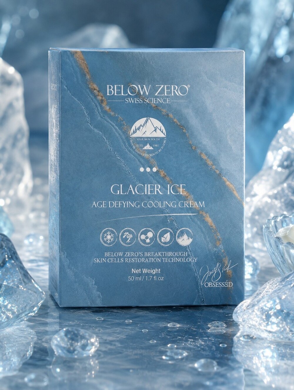 Below Zero Glacier Ice - Age Defying Cooling Hydrating Cream – Nwt-